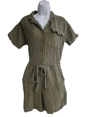 Beachlunchlounge Cotton Gauze Romper- M